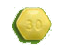 30 mg: Light yellow, hexagon tablet, debossed “30” on one side and “MIA” on the other side.